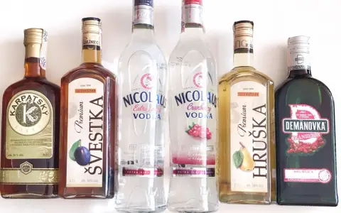 Co kupić na Słowacji? Różne rodzaje wódek i likierów: Karpacki Likier, Śliwkowa Švestka, Nicolaus Vodka, Hruška, Demanovka Cranberry.