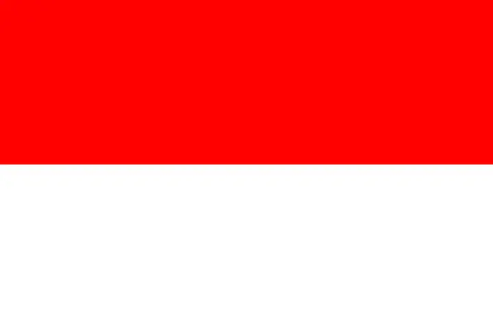 Flaga Indonezji, symbol marzeń o podróży na Bali. Czerwony i biały pasy.